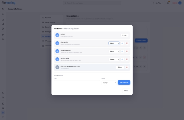 Manage Team Members